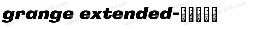 grange extended字体转换